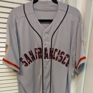 Authentic MLB, Shirts, Sf Giants Americana Jersey Size 48 Grey